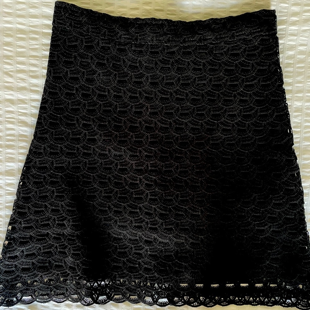 Black Sandro Lace Skirt
